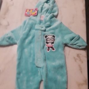 Mon Petit Plush Baby Hooded Foot Hand 1 Piece NEW